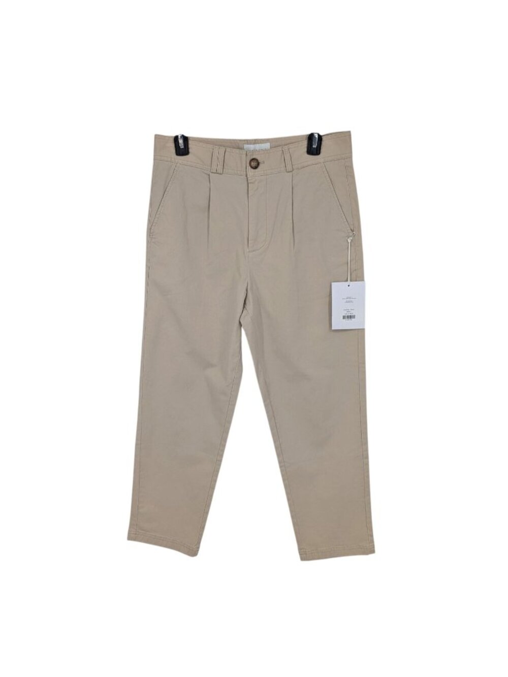 I Love Ugly Kobe Pants Natural Trousers Tailored Cropped Minimalist Casual Small